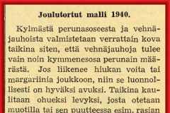 Joulutortut malli 1940