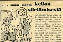 ... sanoi isäntä kellon siirtämisestä