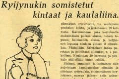 Ryijynukin somistetut kintaat ja kaulaliina